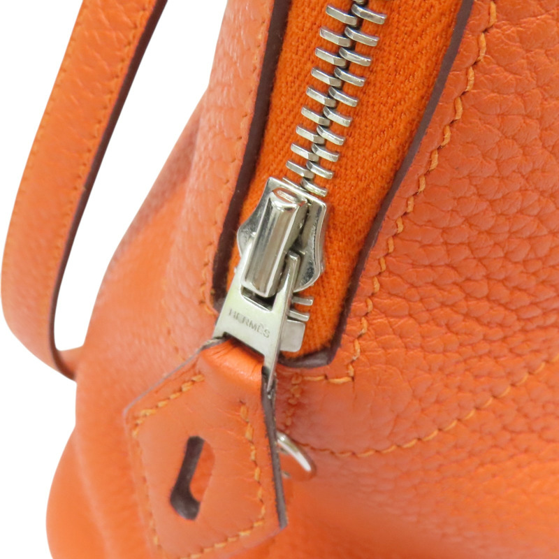 馬仕橘 Clemence牛皮 Bolide 31 柏莉包 兩用包 T刻 銀釦【HERMES 愛馬仕】 T刻/93色/PHW-10