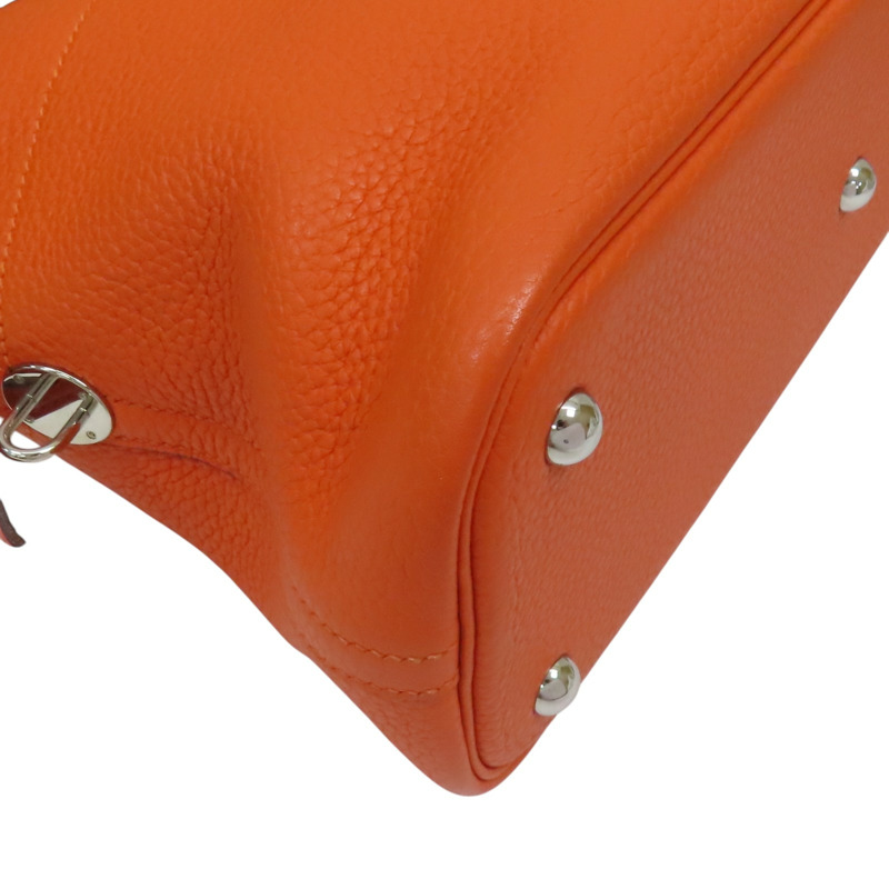馬仕橘 Clemence牛皮 Bolide 31 柏莉包 兩用包 T刻 銀釦【HERMES 愛馬仕】 T刻/93色/PHW-13