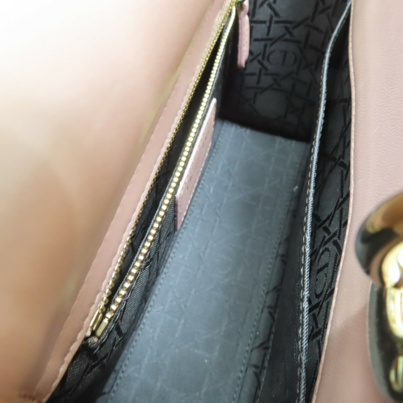 粉色 籐格紋羊皮 Lady Dior My ABCDior 小型包 两用包【Dior 迪奧 】 M0538ONGE-2