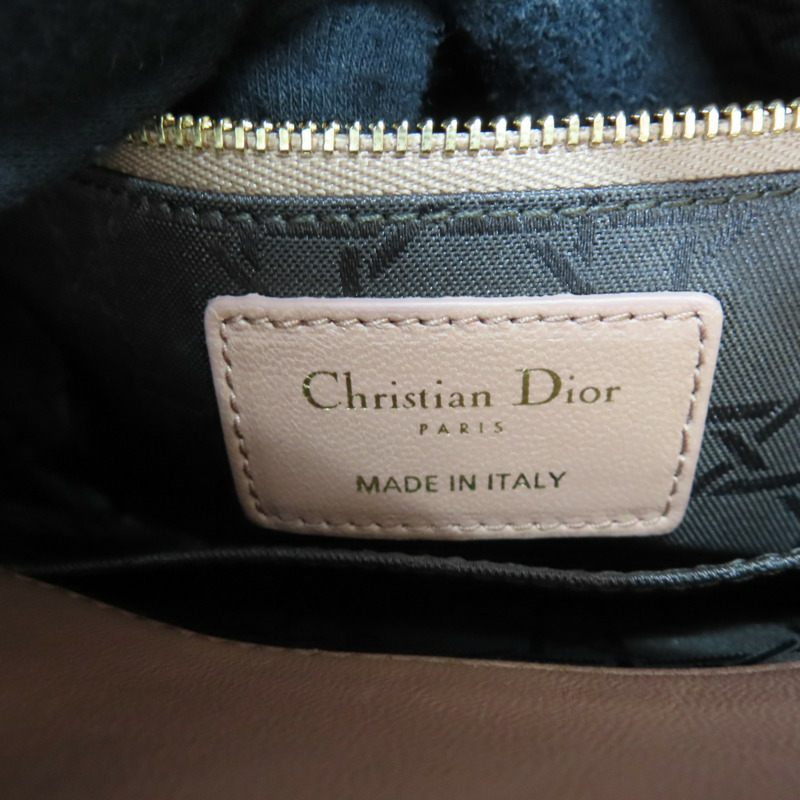 粉色 籐格紋羊皮 Lady Dior My ABCDior 小型包 两用包【Dior 迪奧 】 M0538ONGE-5