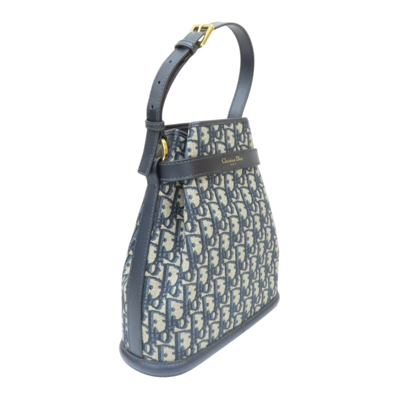 藍色 Oblique 緹花帆布 C'est Dior 中型 水桶包 兩用包【Dior 迪奧 】 M2271UTZQ-1