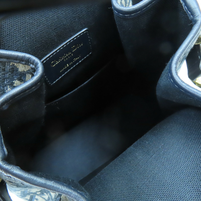 藍色 Oblique 緹花帆布 C'est Dior 中型 水桶包 兩用包【Dior 迪奧 】 M2271UTZQ-2