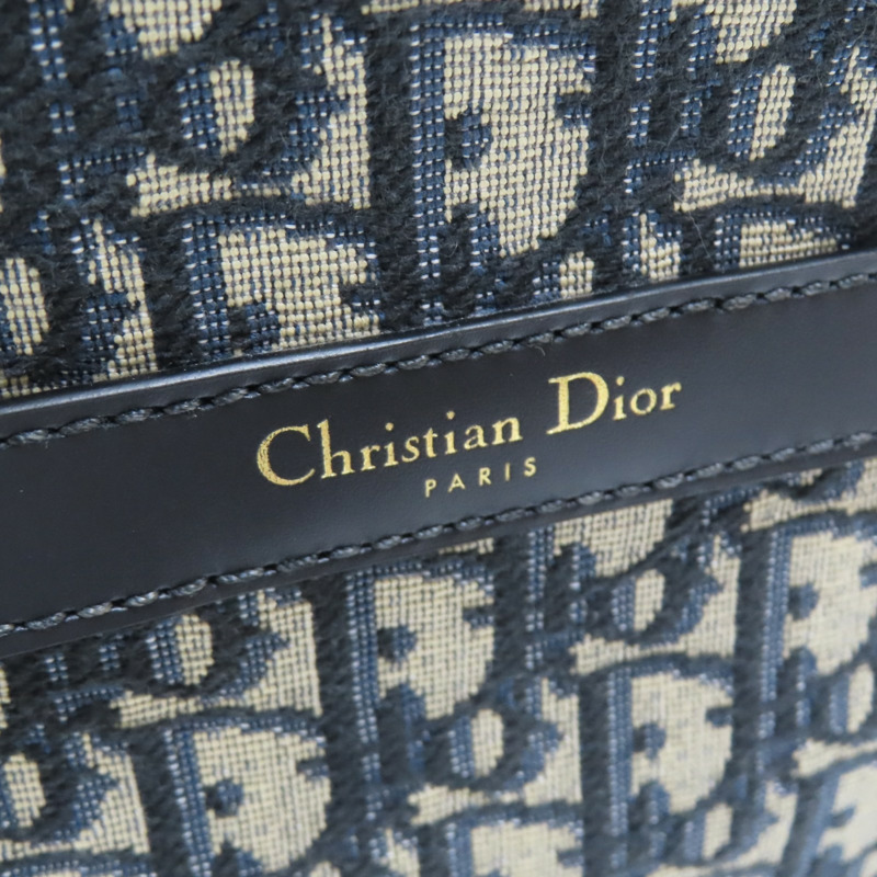 藍色 Oblique 緹花帆布 C'est Dior 中型 水桶包 兩用包【Dior 迪奧 】 M2271UTZQ-4
