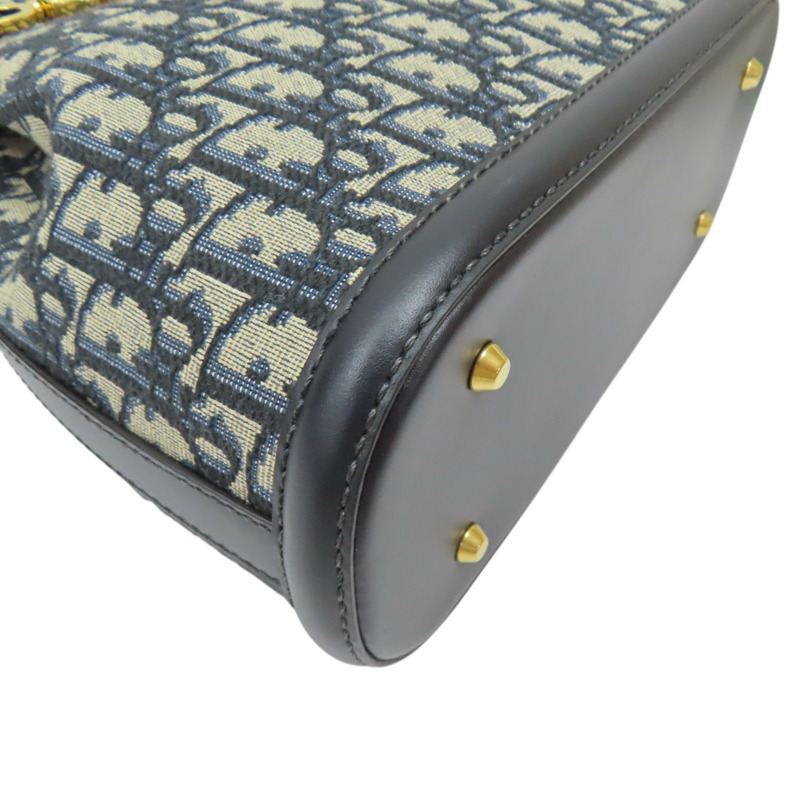 藍色 Oblique 緹花帆布 C'est Dior 中型 水桶包 兩用包【Dior 迪奧 】 M2271UTZQ-9