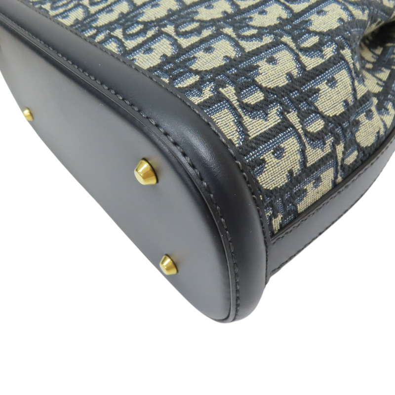 藍色 Oblique 緹花帆布 C'est Dior 中型 水桶包 兩用包【Dior 迪奧 】 M2271UTZQ-10