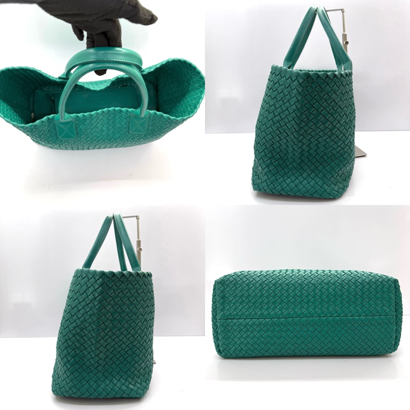 BOTTEGA VENETA 綠色INTRECCIATO CABAS MM 手提包-3