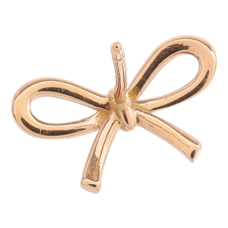 TIFFANY＆CO 18K黃金Bow Earring耳環-4
