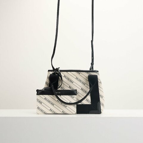 二手Balenciaga Navy cabas xs帆布包