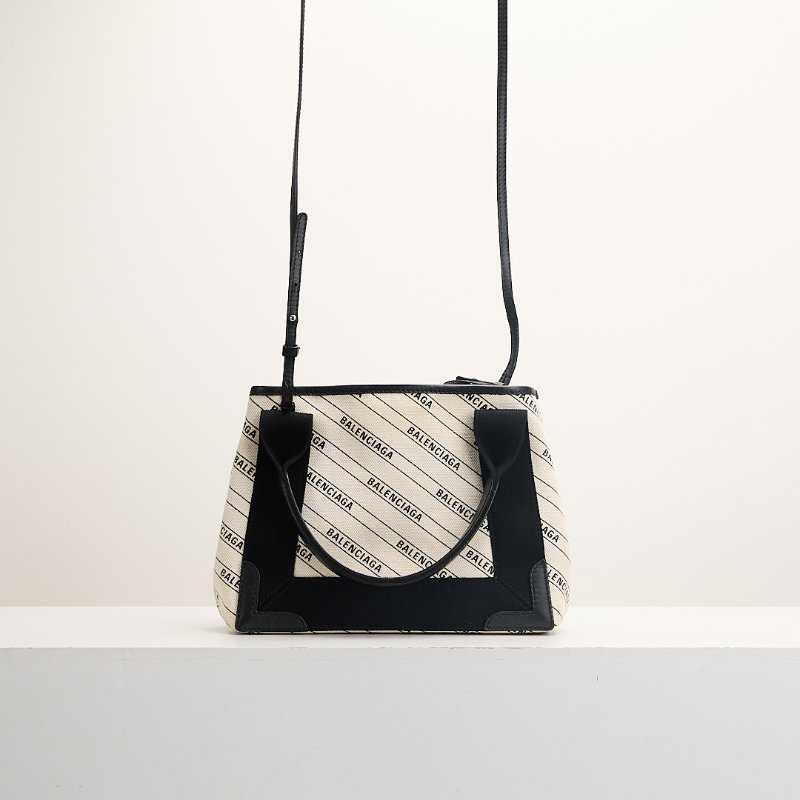 二手Balenciaga Navy cabas xs帆布包-1