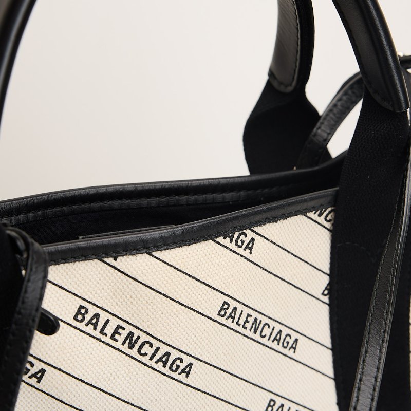 二手Balenciaga Navy cabas xs帆布包-10