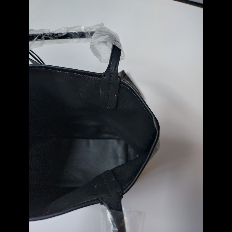 Goyard 黑底咖印花幸運草帆布雙面托特包 mini Anjou-15