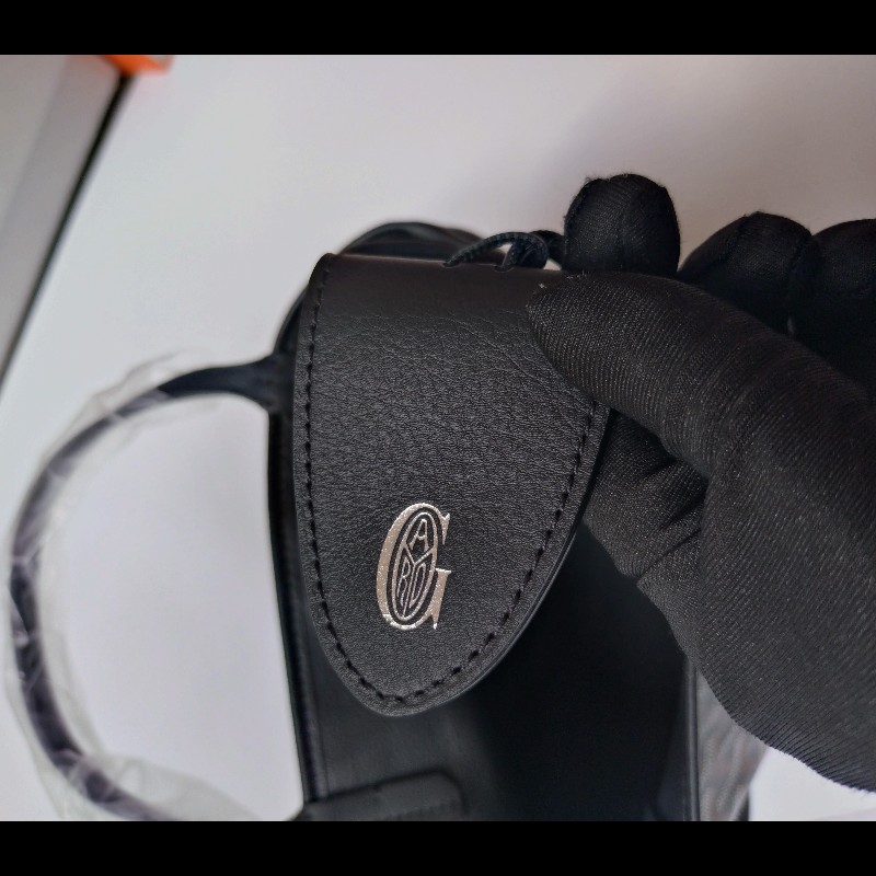 Goyard 黑底咖印花幸運草帆布雙面托特包 mini Anjou-18