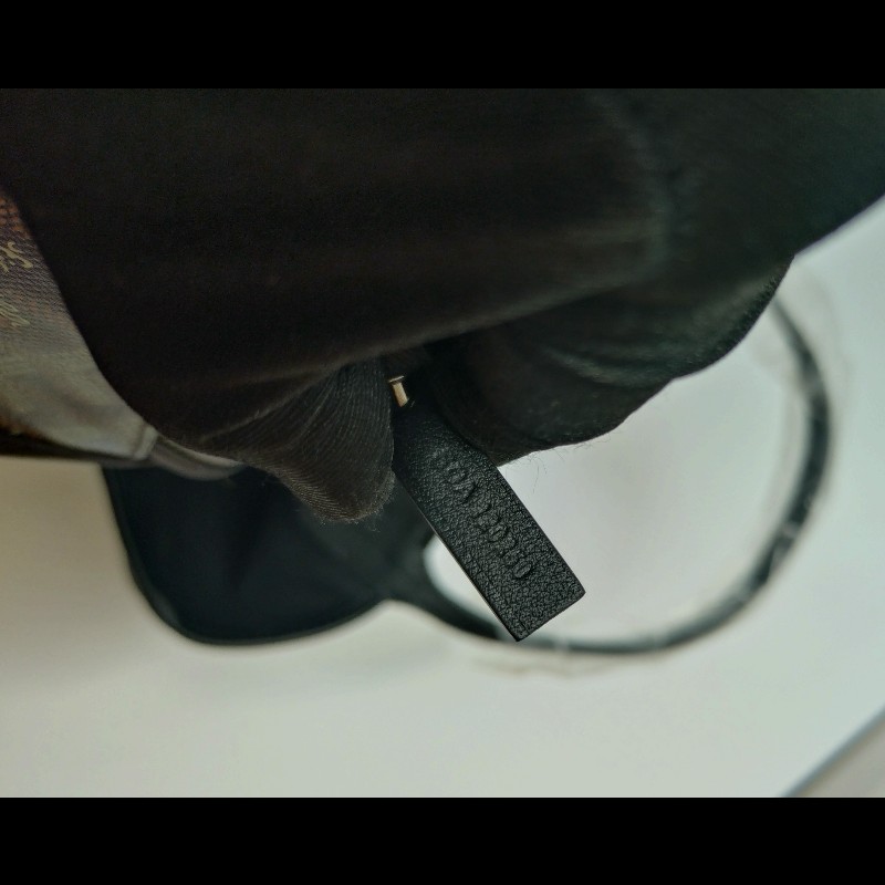 Goyard 黑底咖印花幸運草帆布雙面托特包 mini Anjou-24