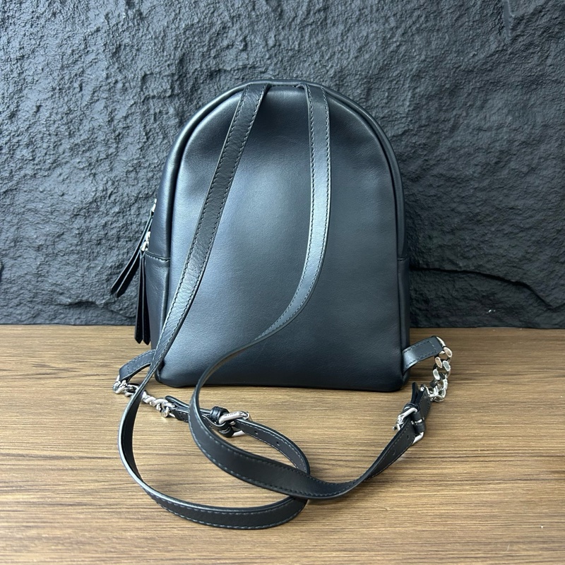 Fendi 芬迪雙肩背包小惡魔背包皮質包-1