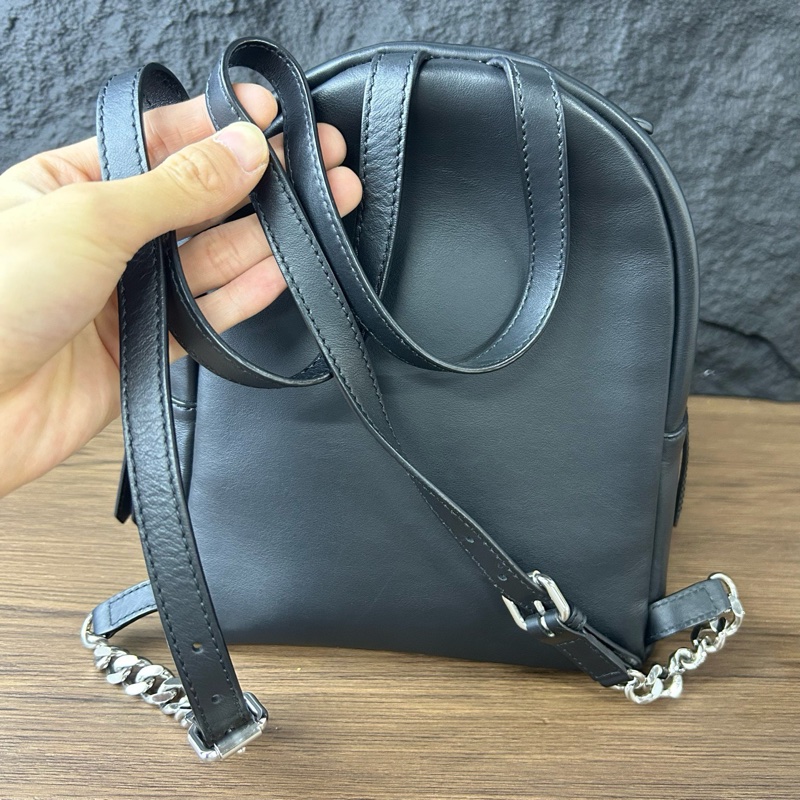 Fendi 芬迪雙肩背包小惡魔背包皮質包-7