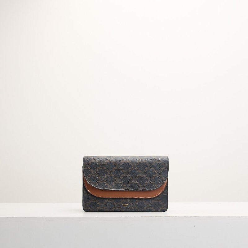 二手Celine woc老花信封包/棕色-0