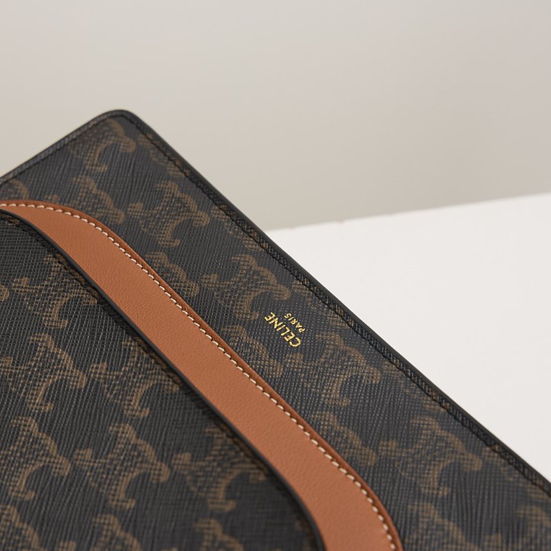 二手Celine woc老花信封包/棕色-5