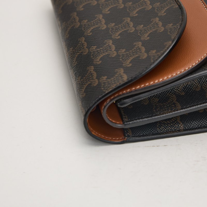 二手Celine woc老花信封包/棕色-6