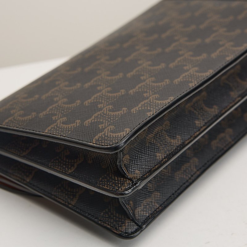 二手Celine woc老花信封包/棕色-13