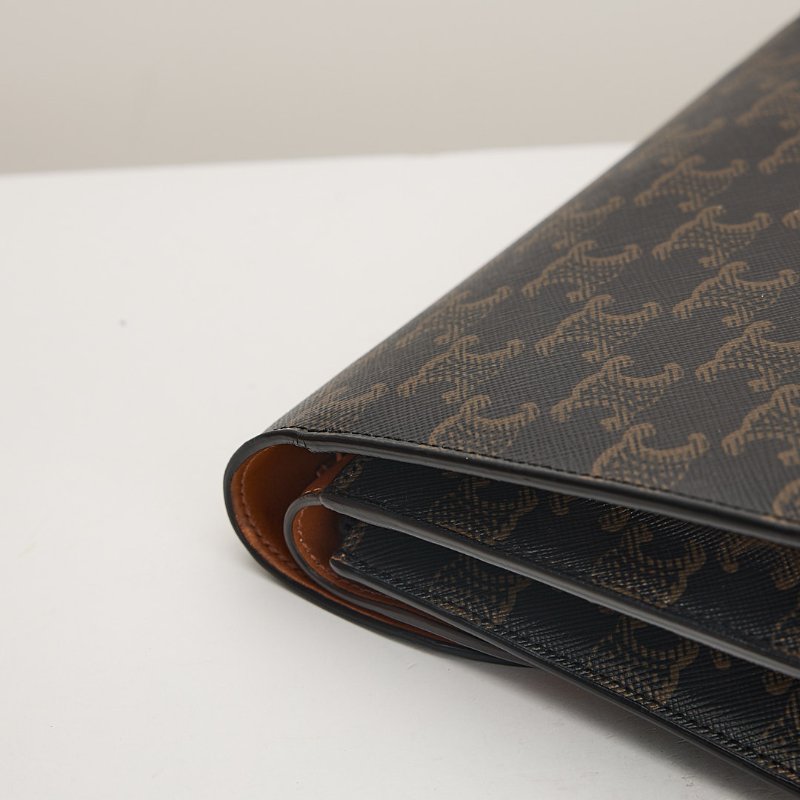 二手Celine woc老花信封包/棕色-15