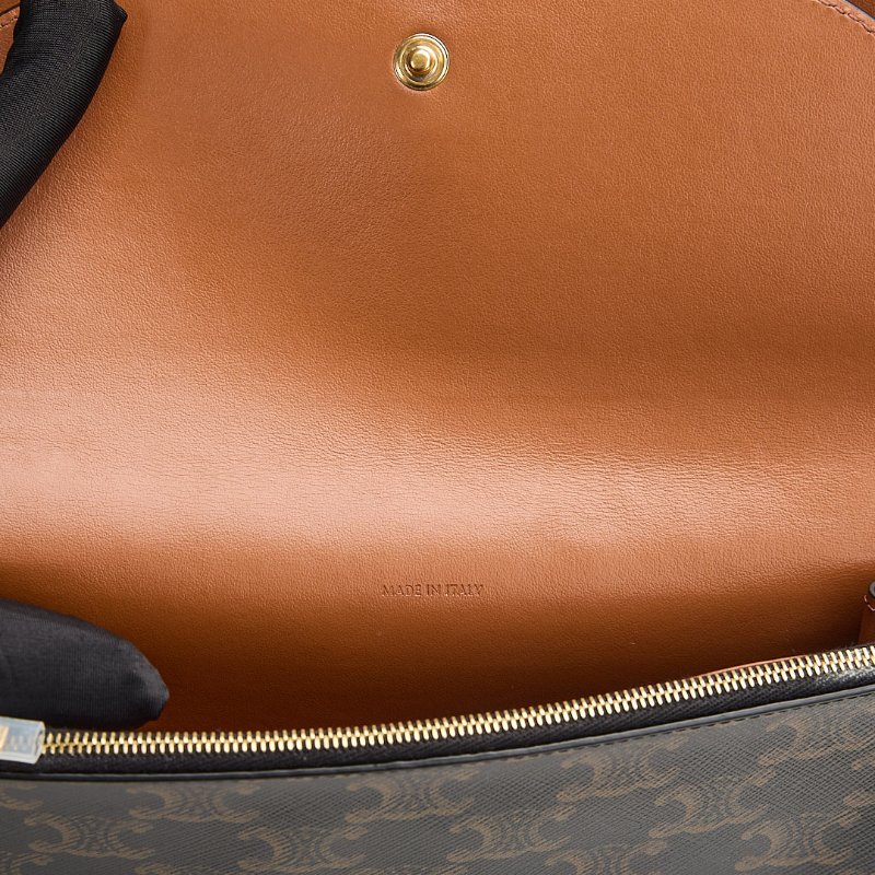 二手Celine woc老花信封包/棕色-26