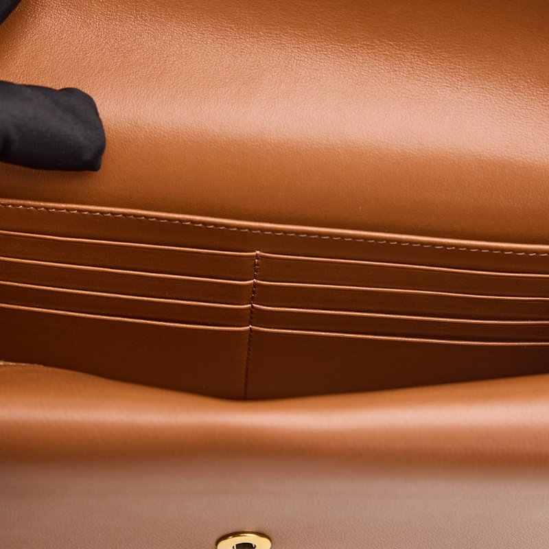 二手Celine woc老花信封包/棕色-29