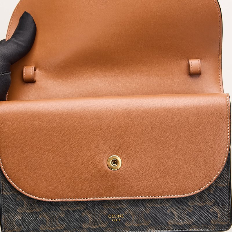 二手Celine woc老花信封包/棕色-31