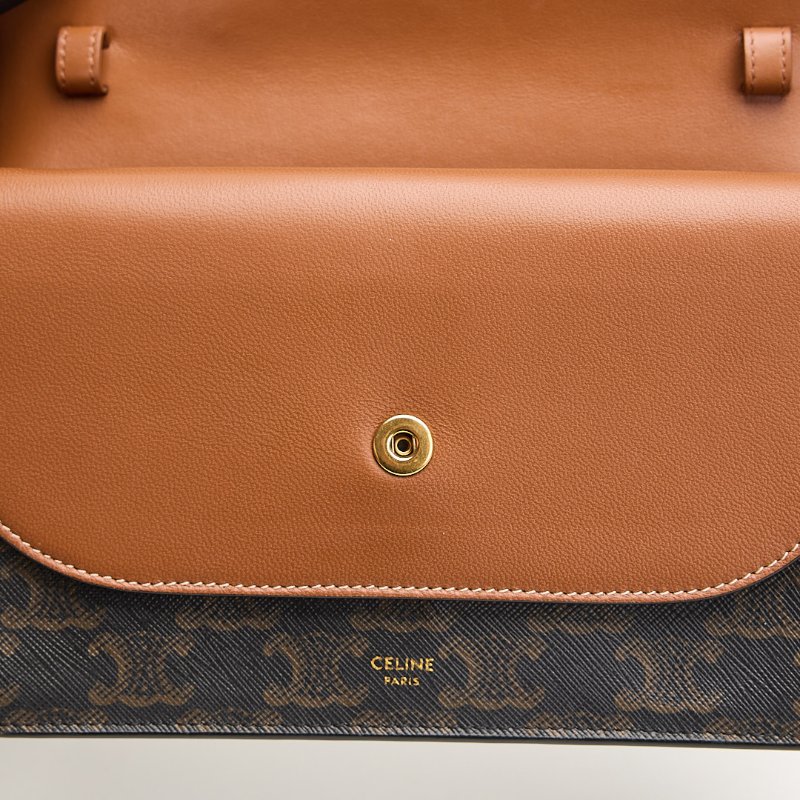 二手Celine woc老花信封包/棕色-32