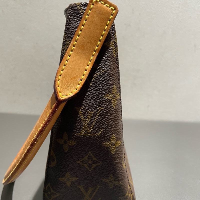 Louis Vuitton老花looping 中號鏈拉版 原皮 尺寸：24*21cm-3