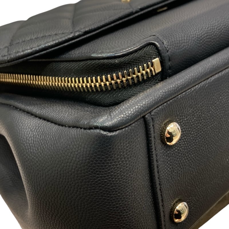 CHANEL 香奈兒 BUSINESS AFFINITY FLAP BAG 郵差翻蓋包 牛皮 黑色 淺金釦-6