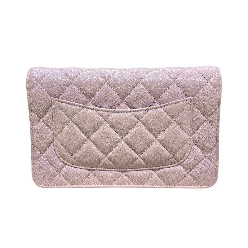 CHANEL 香奈兒 AP2136 WALLET ON CHAIN 2021春夏款珍珠翻蓋斜背包 荔枝牛皮 寶寶粉 淺金釦-2