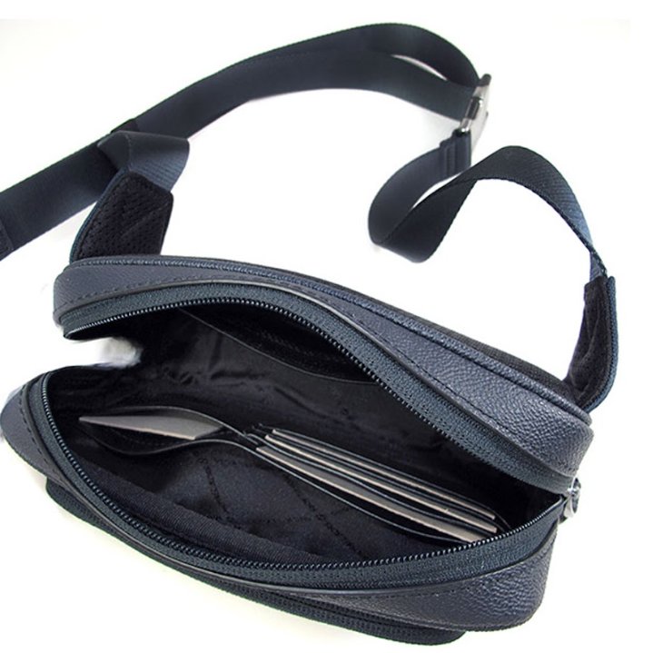 快速出貨!【Michael Kors】素色尼龍拉鍊斜背包-深藍-3