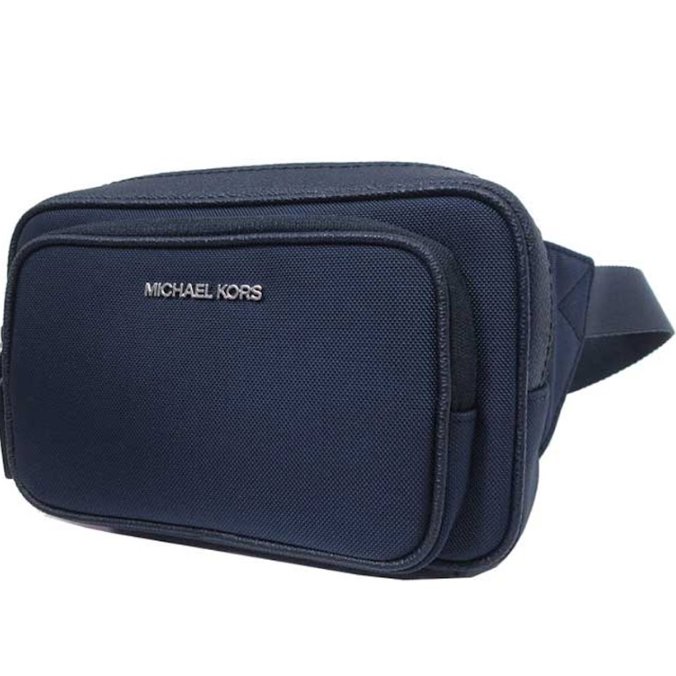 快速出貨!【Michael Kors】素色尼龍拉鍊斜背包-深藍-4