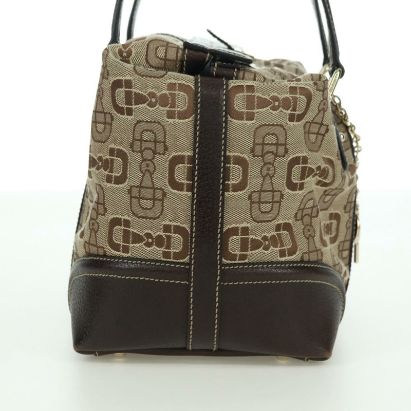 【日本直送】GUCCI Sherry Line 手提包 帆布 棕色 金色 146002 正品 167181V-3