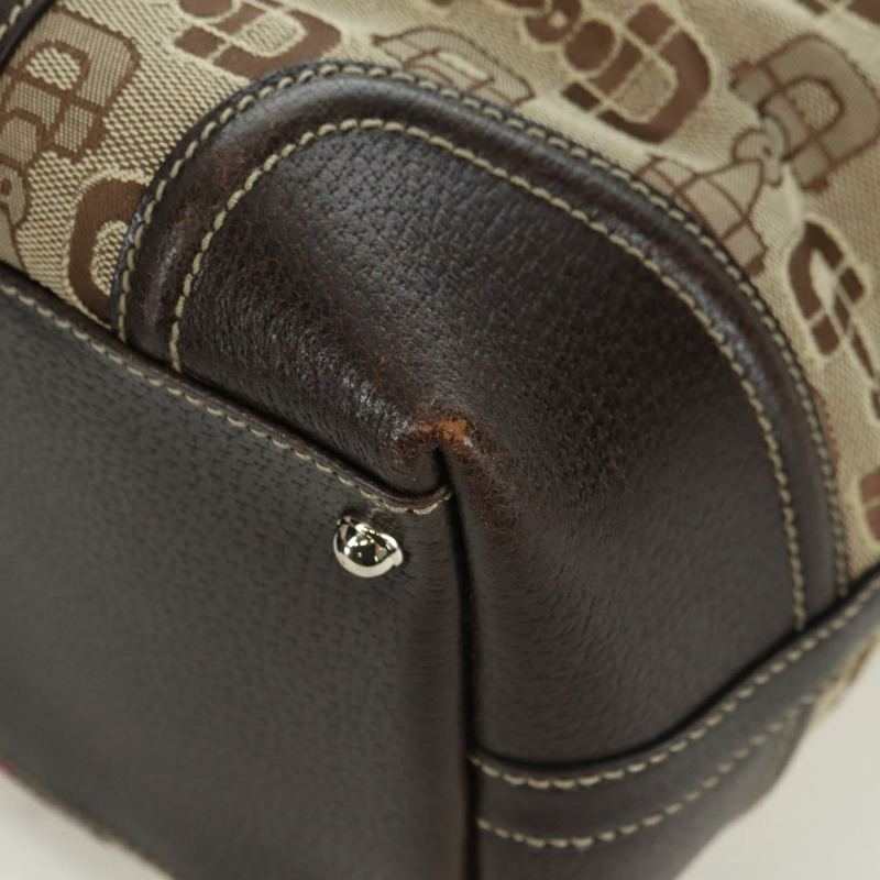 【日本直送】GUCCI Sherry Line 手提包 帆布 棕色 金色 146002 正品 167181V-14