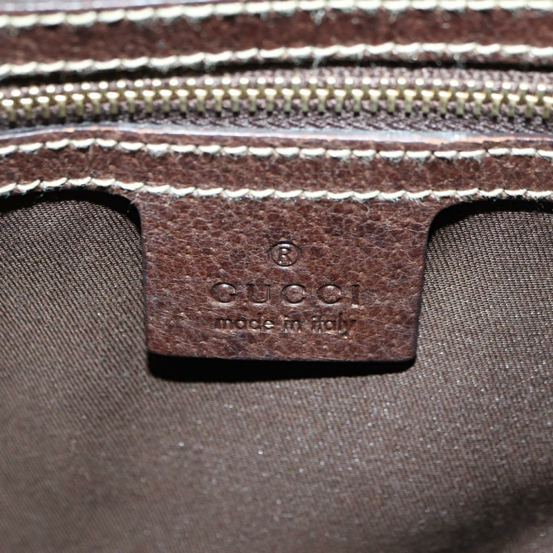 【日本直送】GUCCI Sherry Line 手提包 帆布 棕色 金色 146002 正品 167181V-20