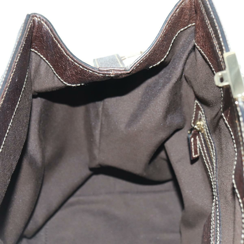 【日本直送】GUCCI Sherry Line 手提包 帆布 棕色 金色 146002 正品 167181V-21