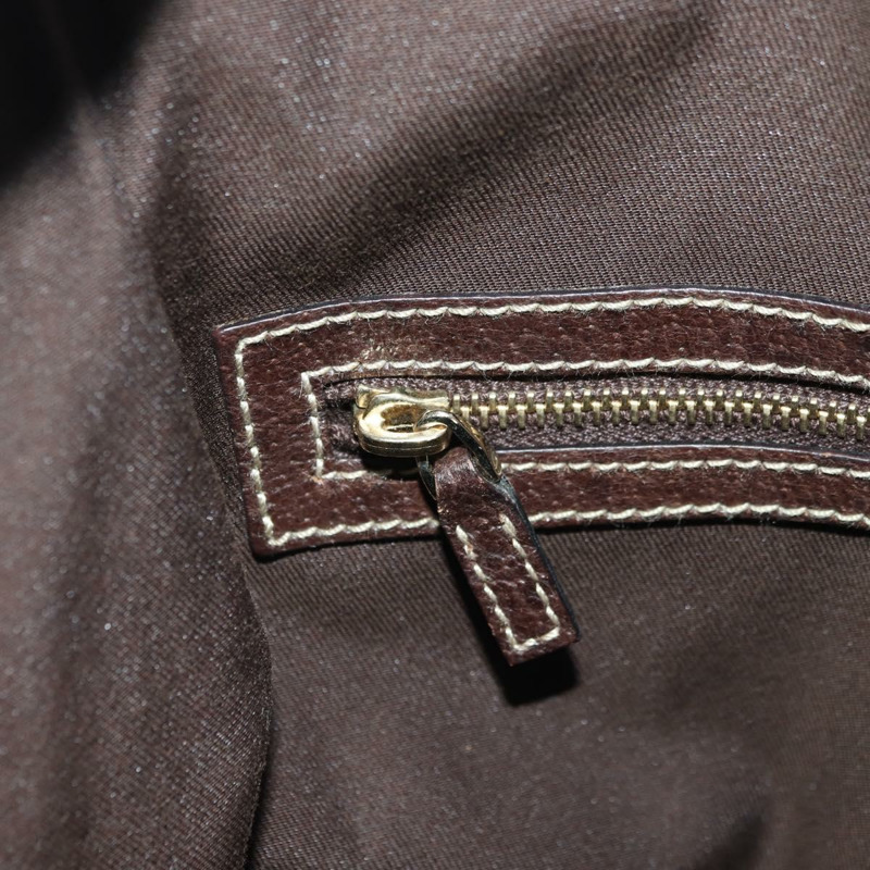 【日本直送】GUCCI Sherry Line 手提包 帆布 棕色 金色 146002 正品 167181V-23