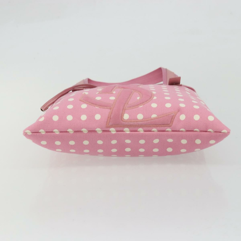 【日本直送】SAINT LAURENT Kahala 手提包 帆布 粉紅色 銀色 123435 正品 YKZ1106V-4