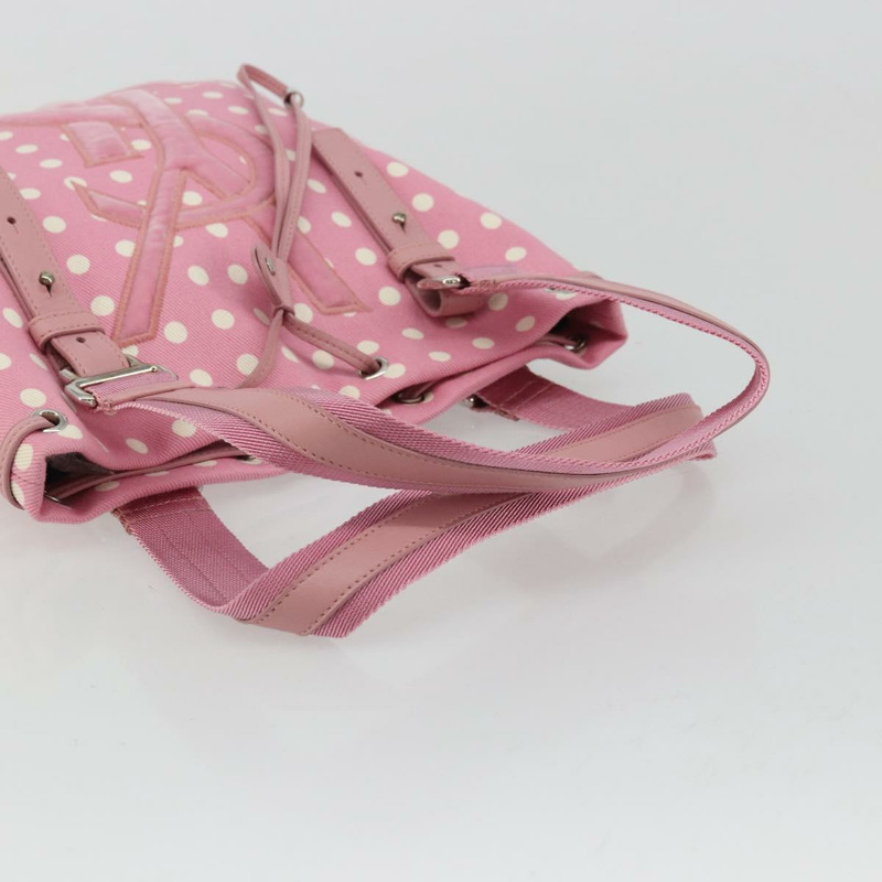 【日本直送】SAINT LAURENT Kahala 手提包 帆布 粉紅色 銀色 123435 正品 YKZ1106V-6