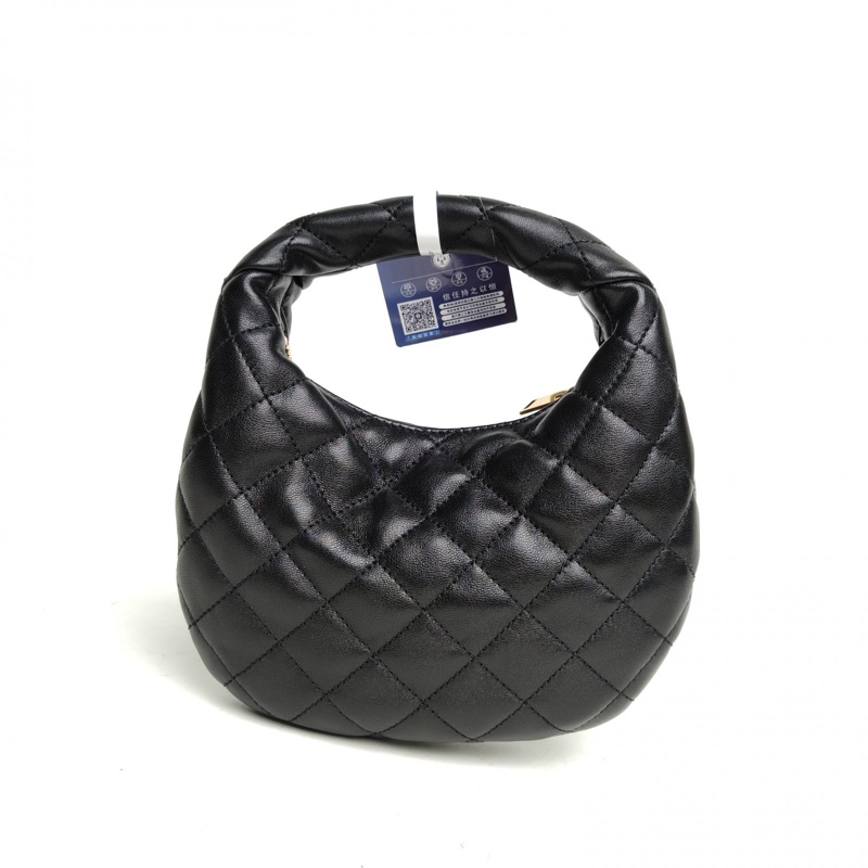 SAINT LAURENT 黑色羊皮金扣Icarinobaby小號呼啦圈手拎包單肩包-2