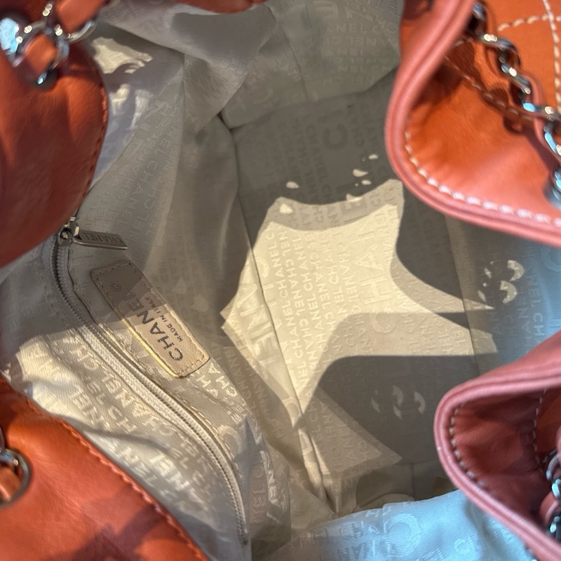 Chanel 橘色手提/肩背 小包-3