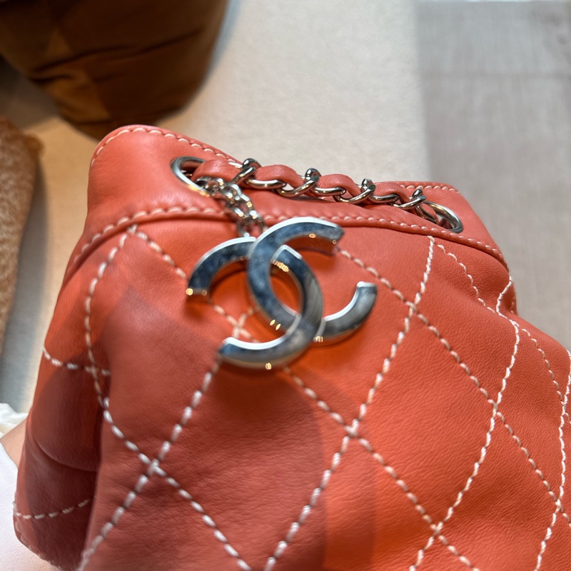Chanel 橘色手提/肩背 小包-13