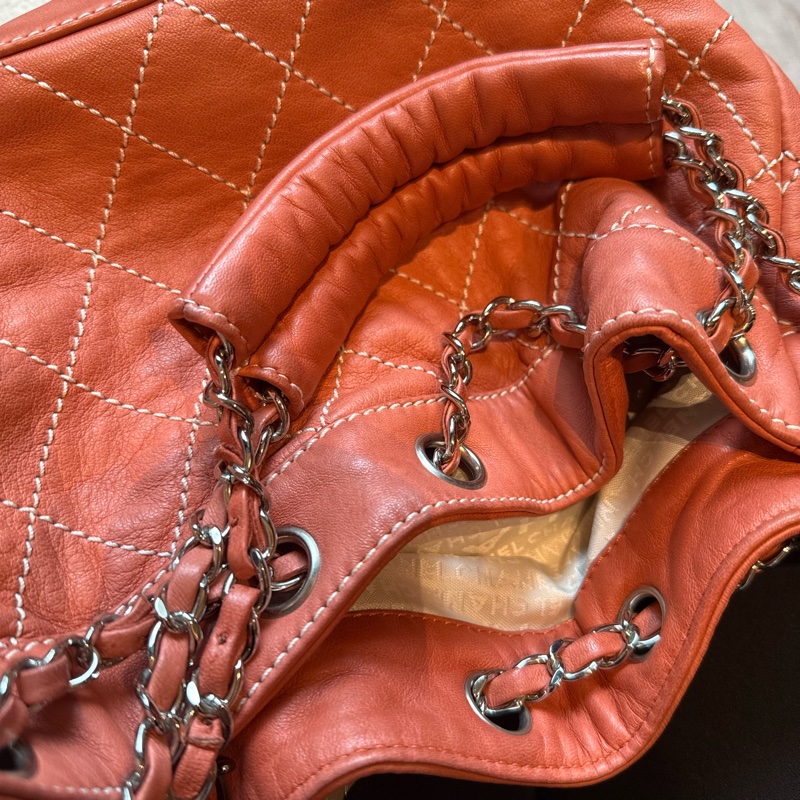 Chanel 橘色手提/肩背 小包-15