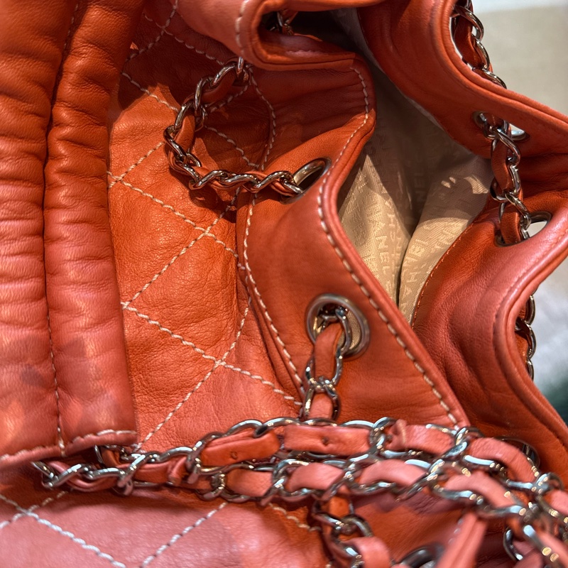 Chanel 橘色手提/肩背 小包-17