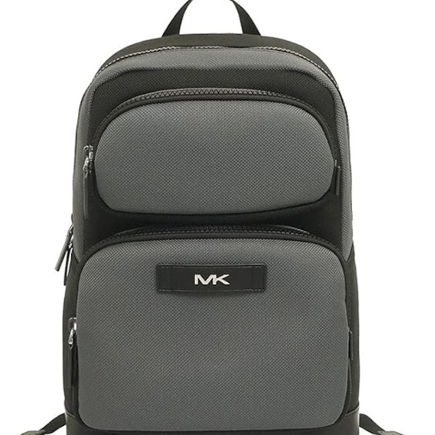 快速出貨!【Michael Kors】尼龍公事後背包-灰黑-3