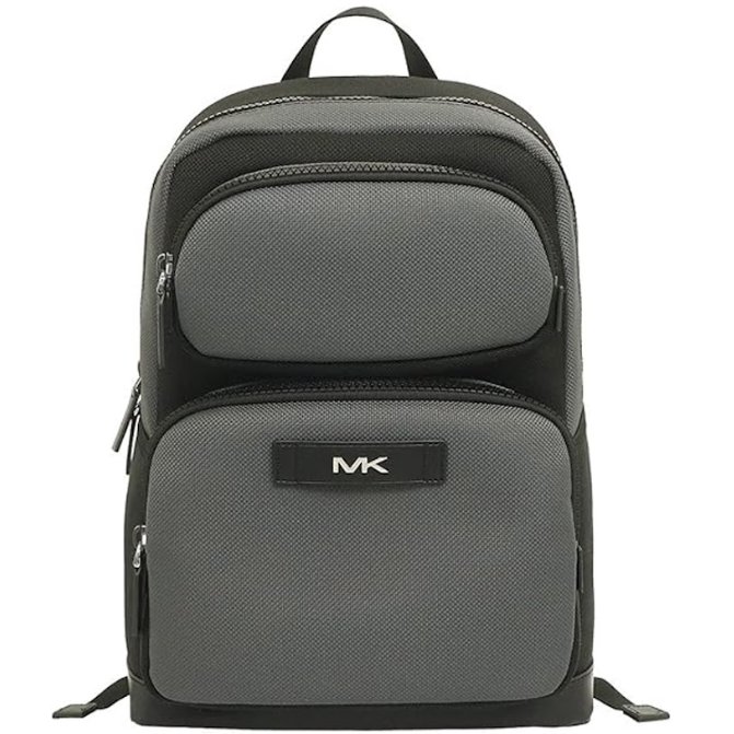 快速出貨!【Michael Kors】尼龍公事後背包-灰黑-4