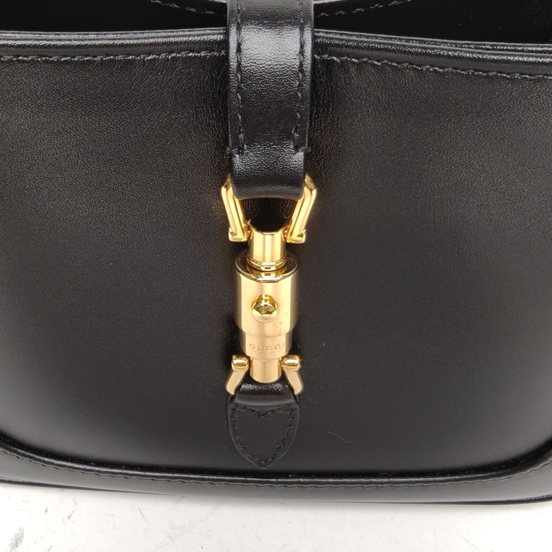 GUCCI Jackie1961Mini19黑色牛皮金扣-4
