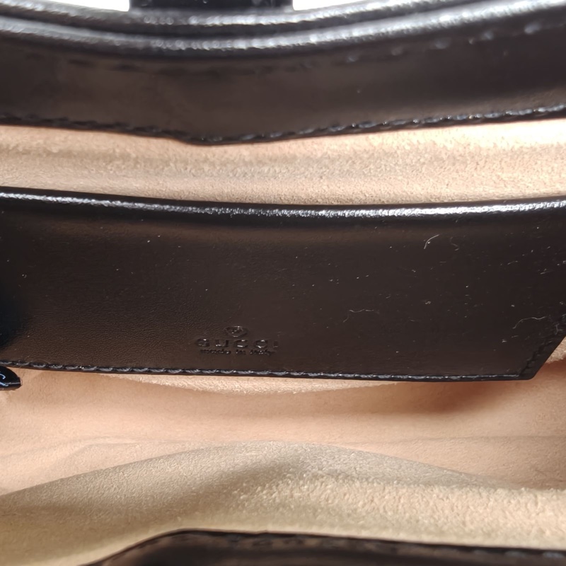 GUCCI Jackie1961Mini19黑色牛皮金扣-5