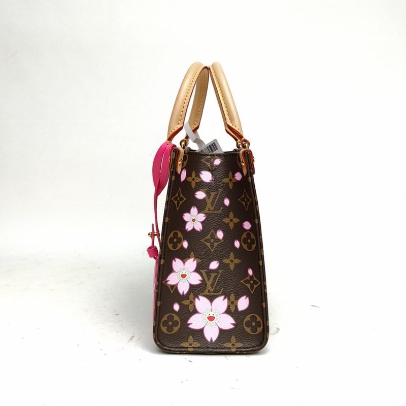 LOUIS VUITTON 老花PVC金扣晶片Onthego小號櫻花村上隆聯名-1